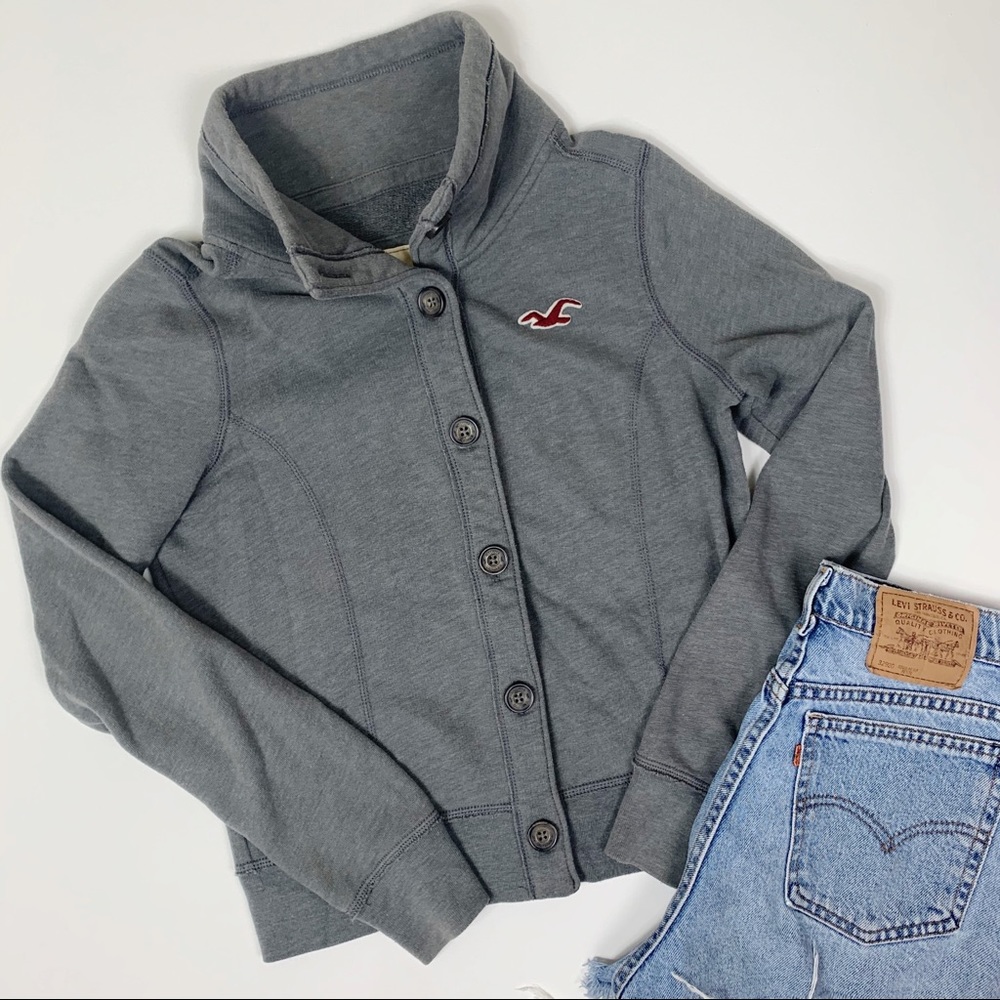 Hollister Sweatshirt Button Jacket Size M